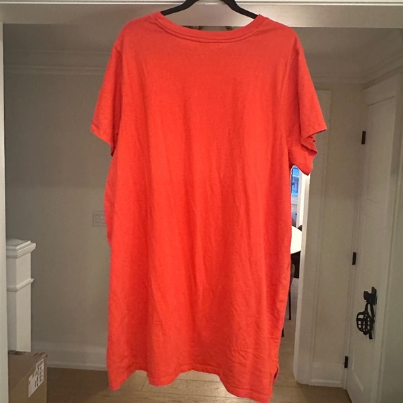OLD NAVY - Tomato Red 100% Cotton T-shirt Mini Dress - Size XXL - Picture 6 of 8